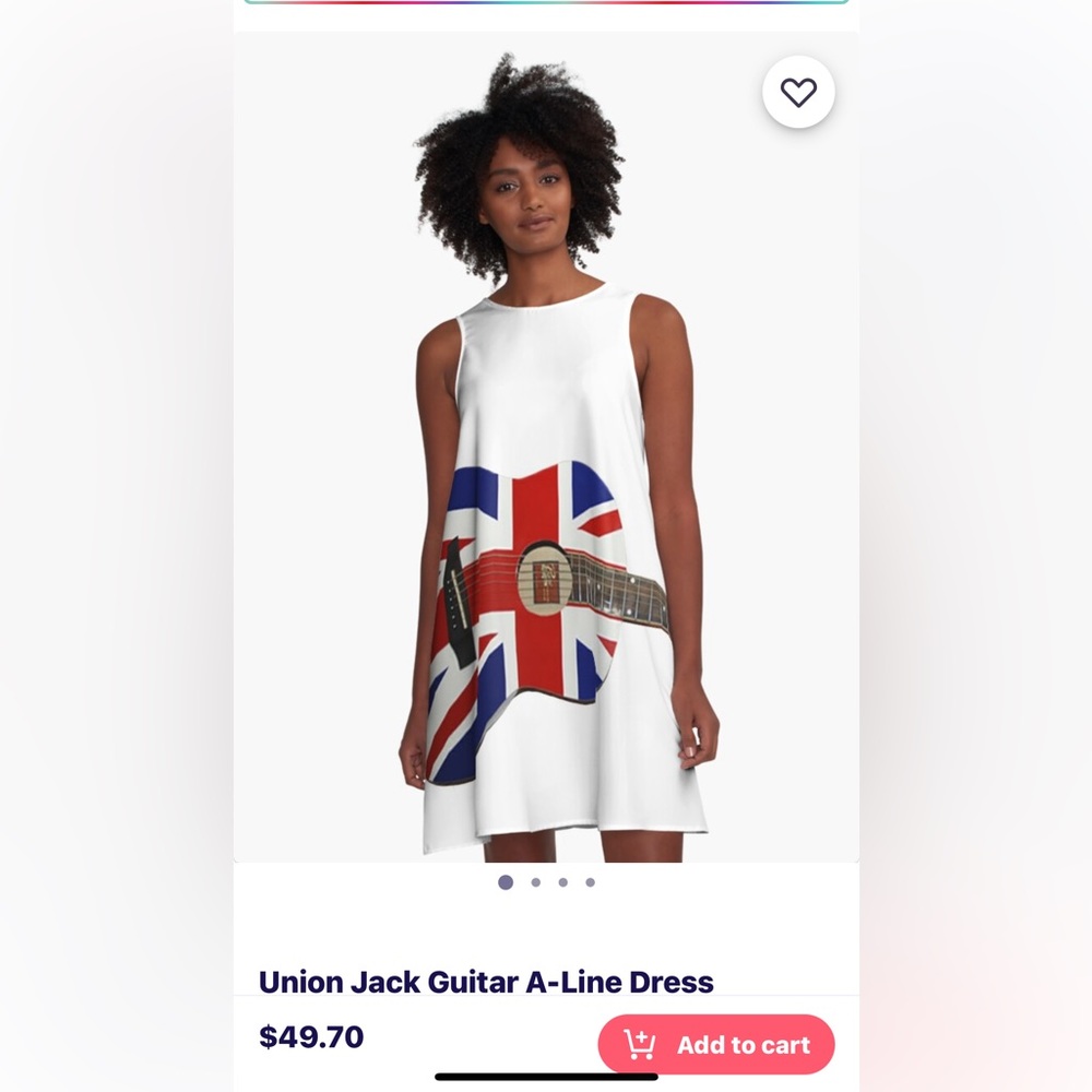 Union Jack guitar dress